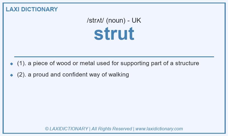 Definition strut in British English