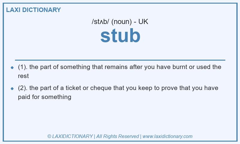 Definition stub in British English