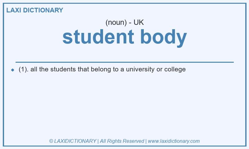 Definition student body in British English