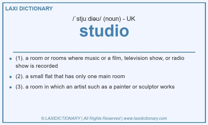 Definition studio in British English