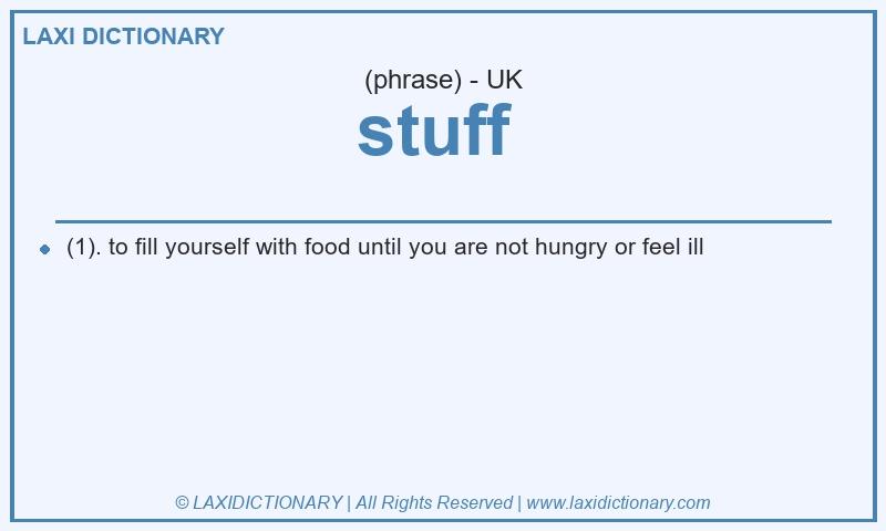 Definition stuff  in British English