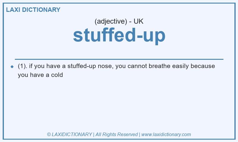 Definition stuffed-up in British English