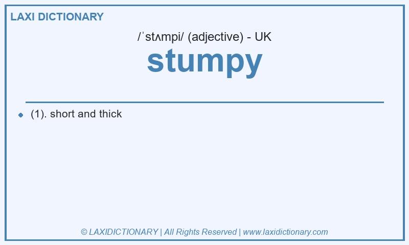 Definition stumpy in British English