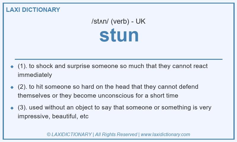 Definition stun in British English