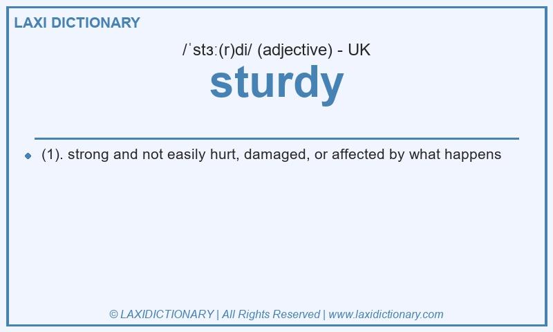 Definition sturdy in British English