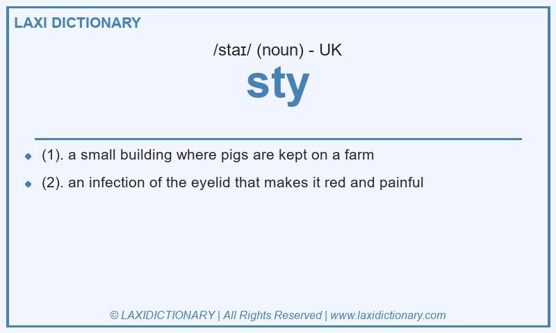 Definition sty in British English