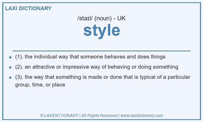 Definition style in British English