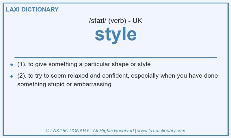 Definition style in British English