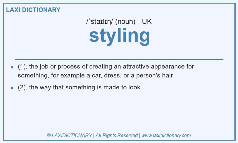 Definition styling in British English