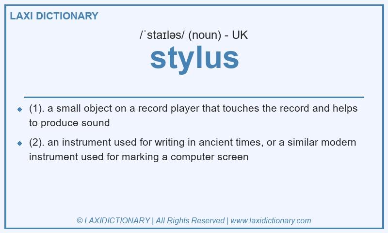 Definition stylus in British English