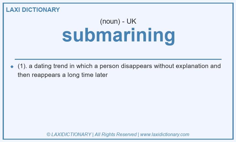 Definition submarining in British English