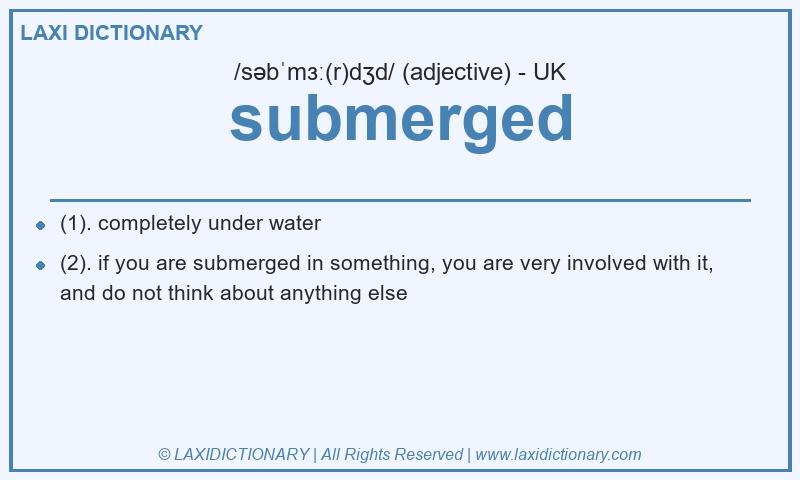 Definition submerged in British English