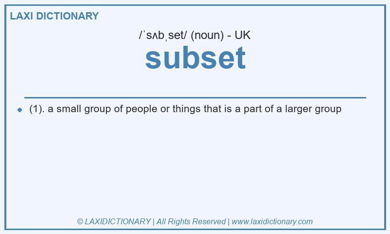 Definition subset in British English