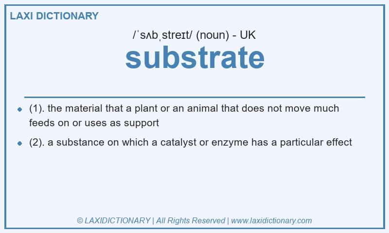 Definition substrate in British English