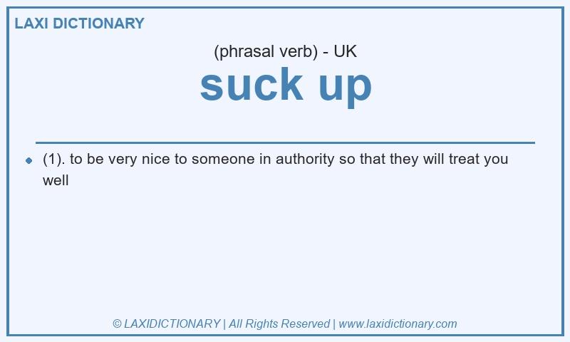 Definition suck up in British English