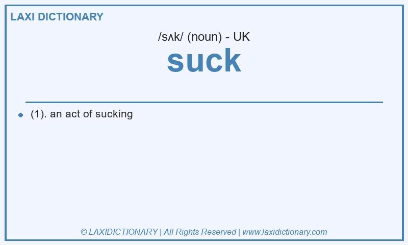 Definition suck in British English
