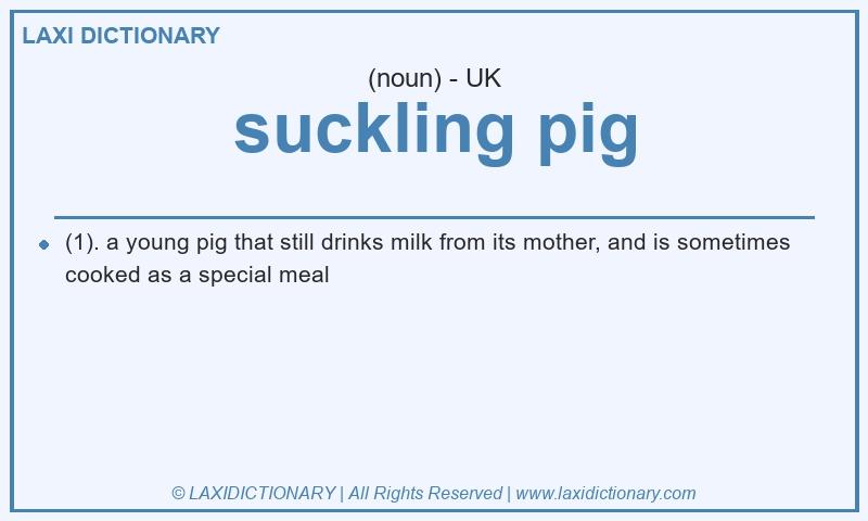 Definition suckling pig in British English