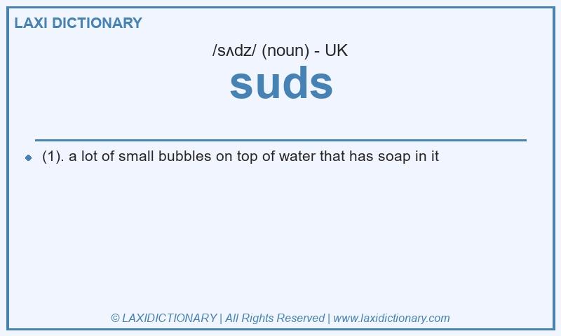 Definition suds in British English