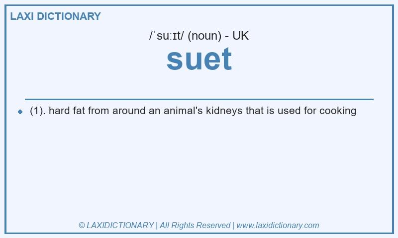 Definition suet in British English
