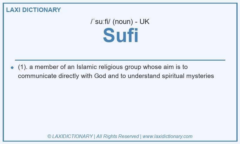 Definition Sufi in British English