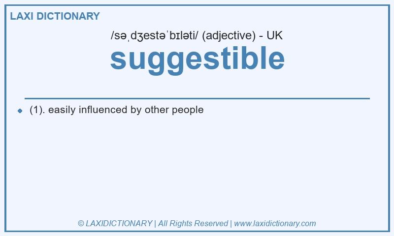 Definition suggestible in British English