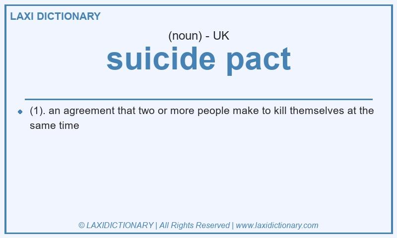 Definition suicide pact in British English