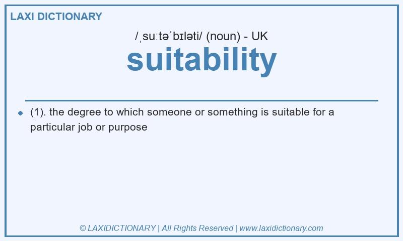 Definition suitability in British English