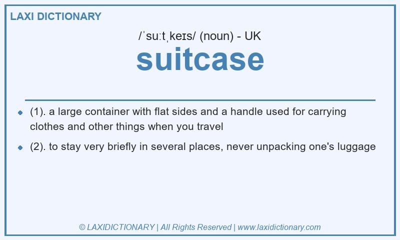 Definition suitcase in British English