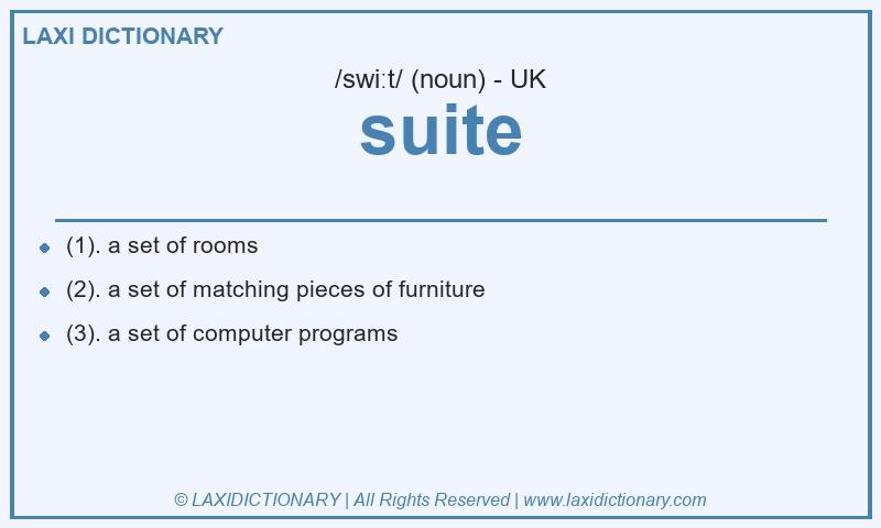 Definition suite in British English