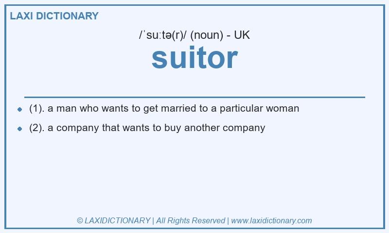 Definition suitor in British English