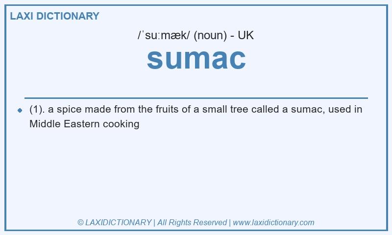 Definition sumac in British English