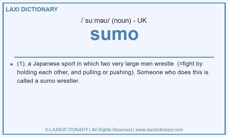 Definition sumo in British English