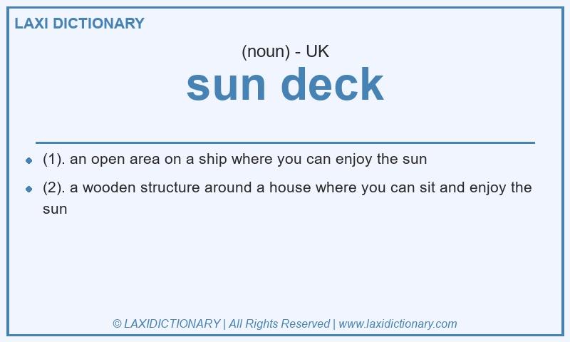 Definition sun deck in British English