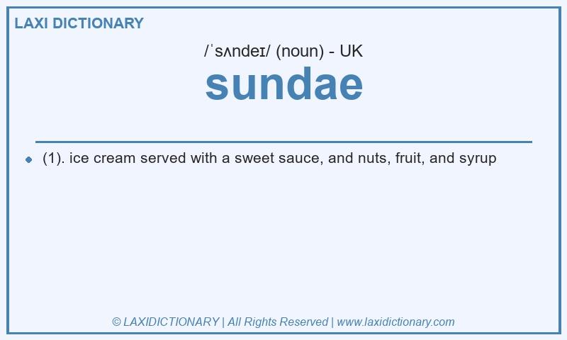 Definition sundae in British English