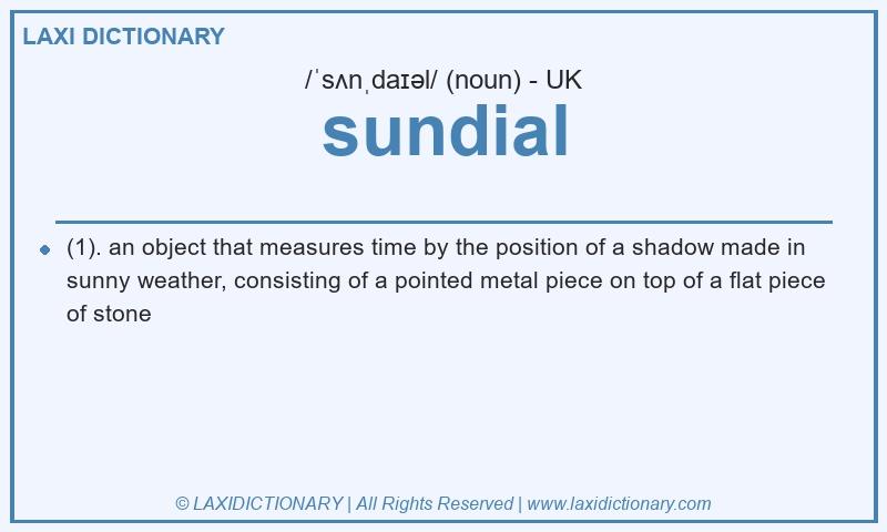 Definition sundial in British English