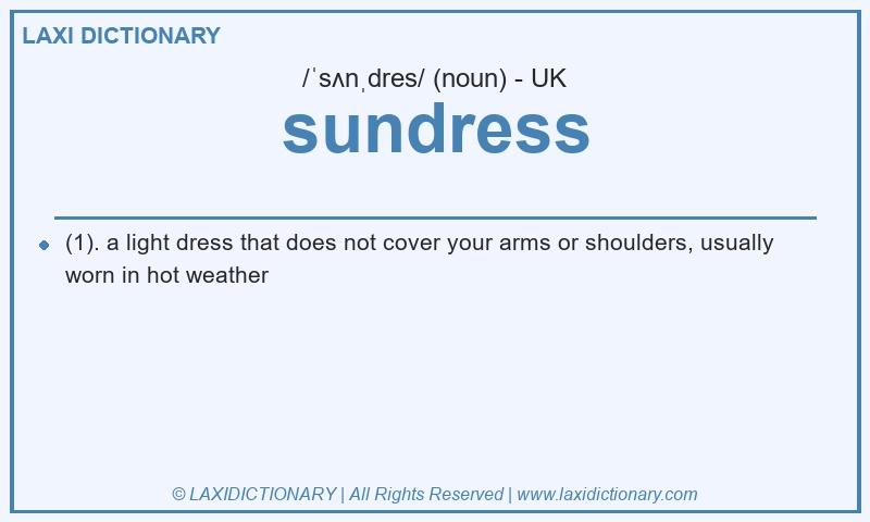 Definition sundress in British English