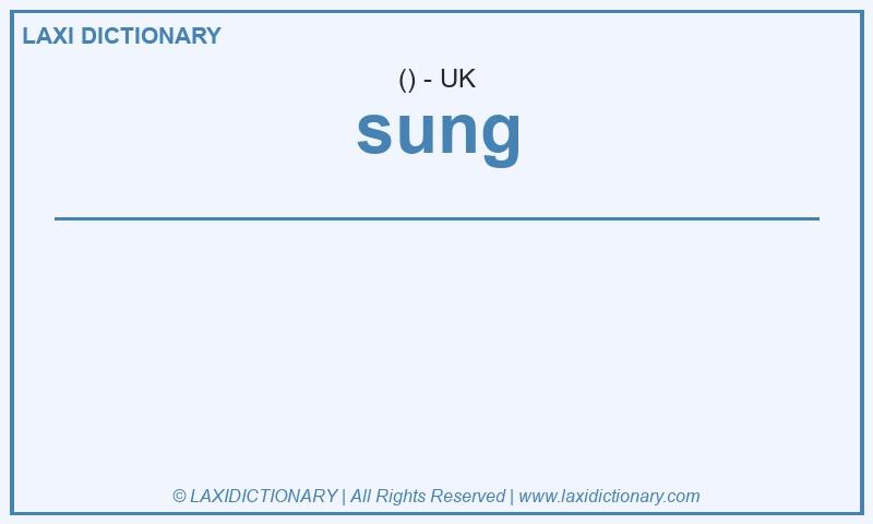 Definition sung in British English