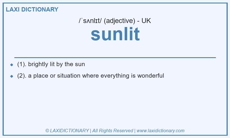 Definition sunlit in British English