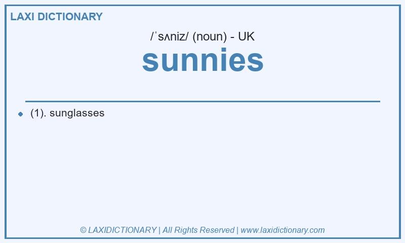 Definition sunnies in British English