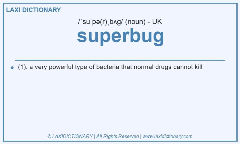Definition superbug in British English
