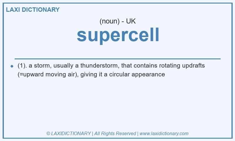 Definition supercell in British English
