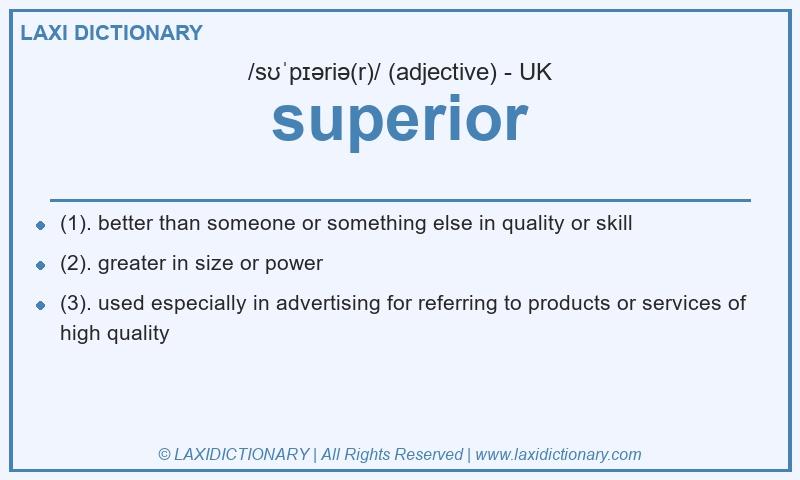 Definition superior in British English