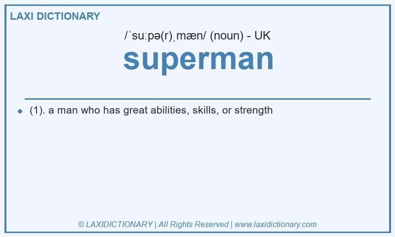 Definition superman in British English
