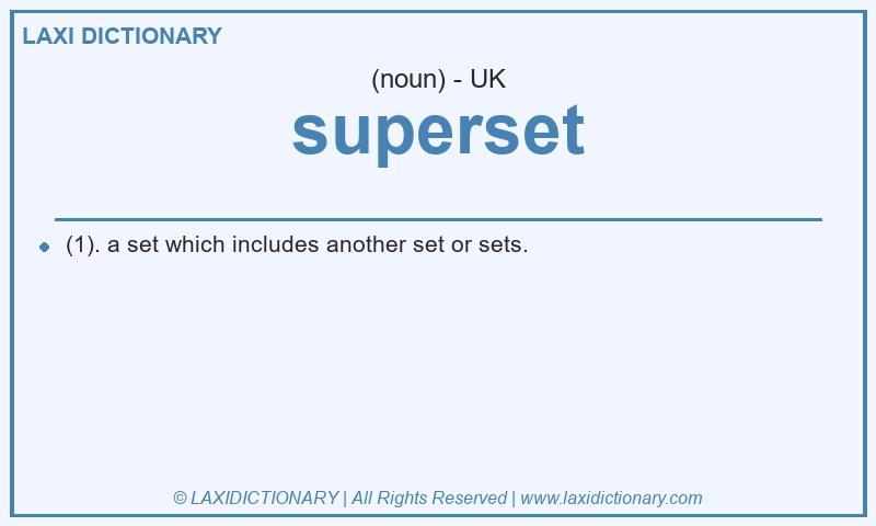 Definition superset in British English