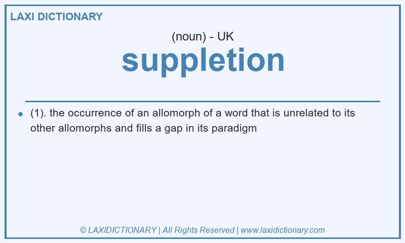 Definition suppletion in British English
