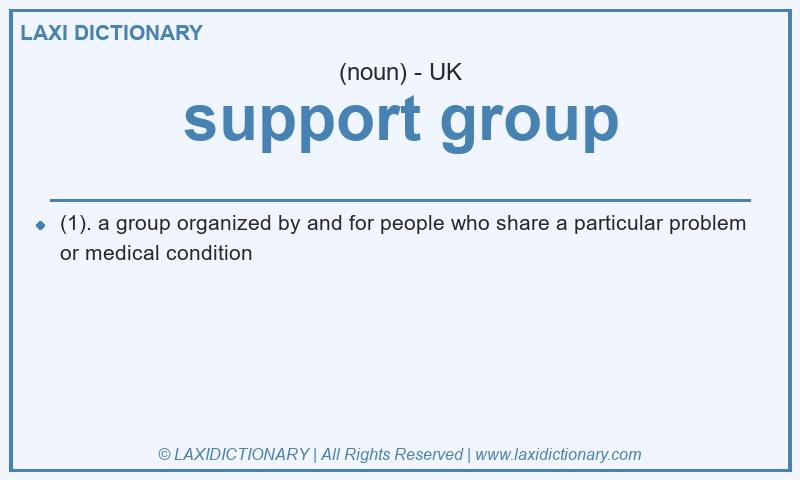 Definition support group in British English