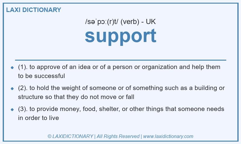 Definition support in British English