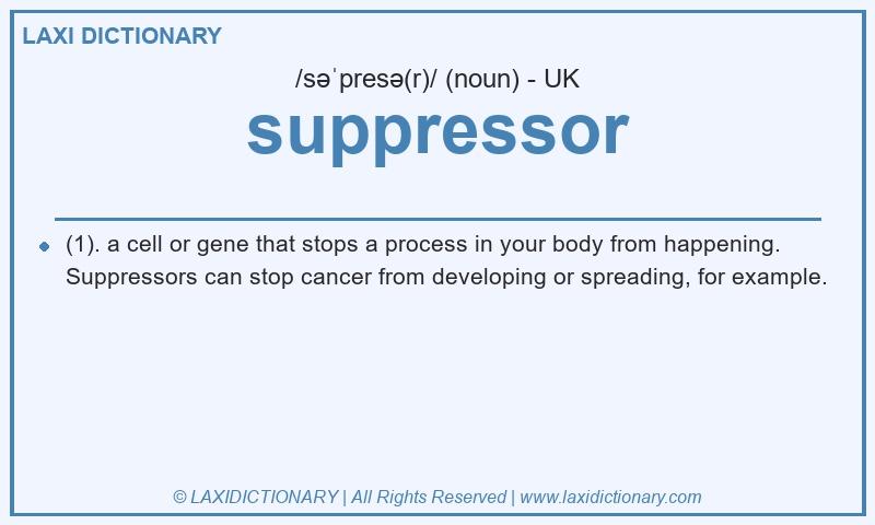 Definition suppressor in British English