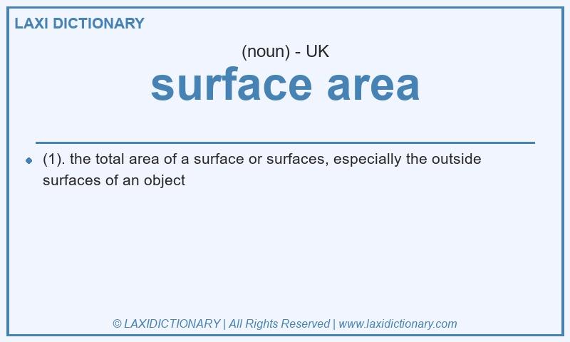 Definition surface area in British English
