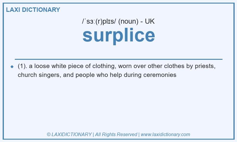 Definition surplice in British English